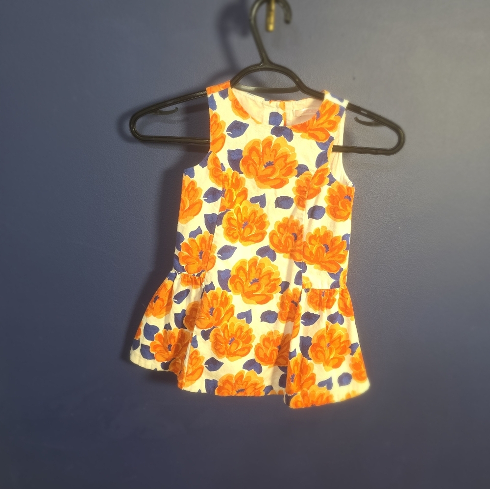Janie and Jack flower orange and blue size 3T